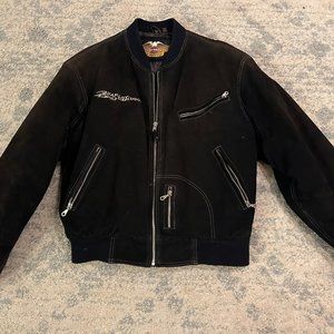 Rare Vintage Harley Davidson Suede Leather Jacket